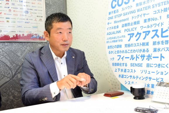 （アクアリンクを起業した代表取締役の勝村耕司さんが、求める人材を語ります。）